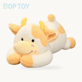 Jumbo Lounging Dairy Cow Plushie, 4 Colors, 35-43" | 90-110 cm – Yellow