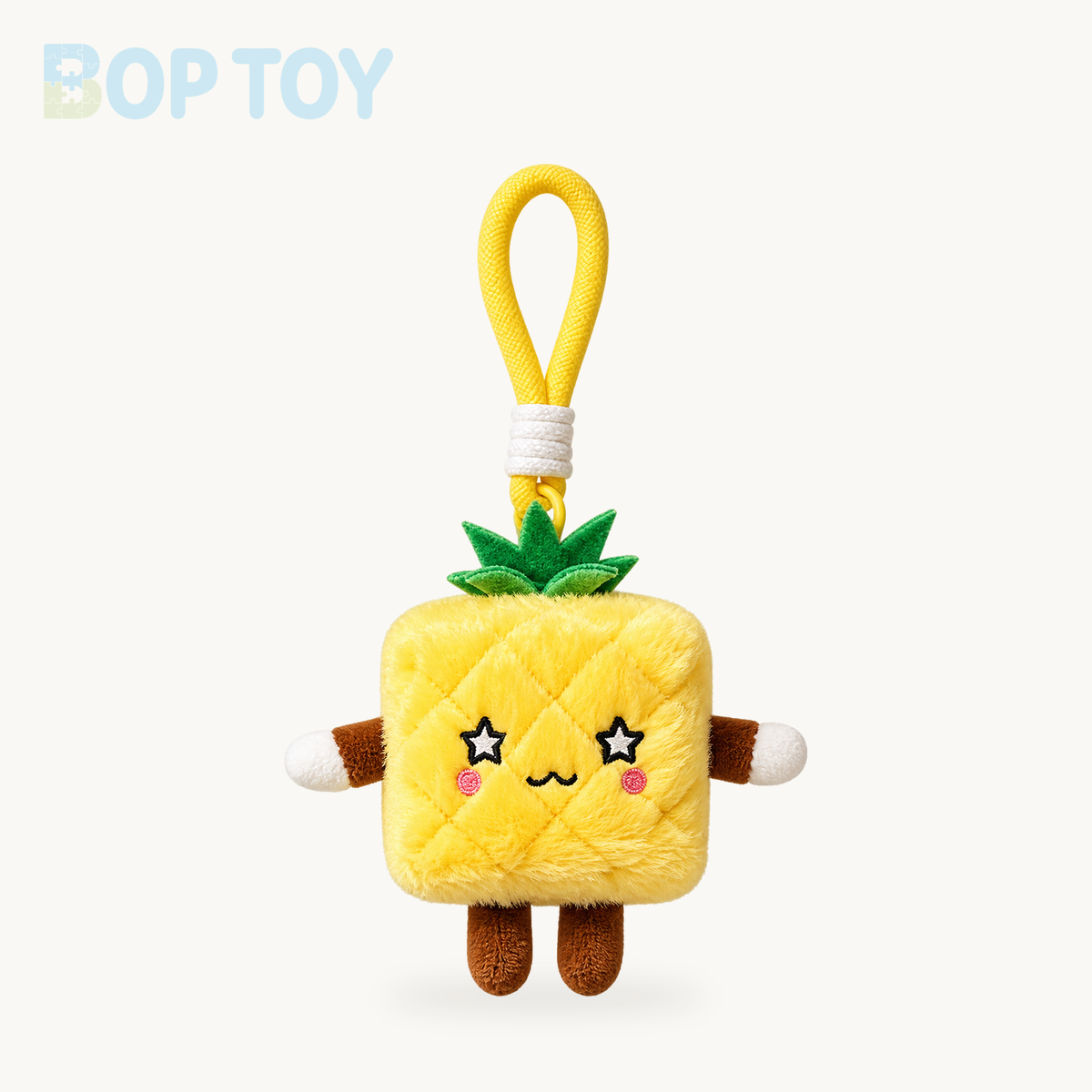 Strawberry & Pineapple Plush Keychain - Mini Fruit Doll, 5.5" | 14 cm – Pineapple-14cm