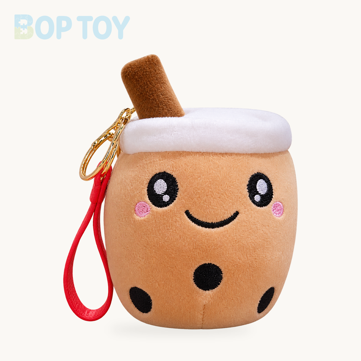 Plushie Bubble Tea Keychain, 12 Varieties, 4" | 10 cm – brown open