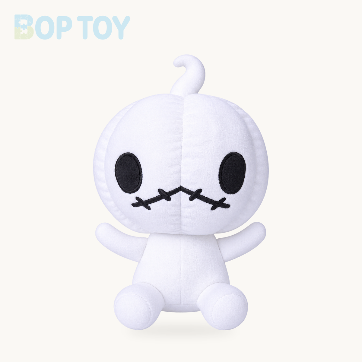Mini Halloween Pumpkid Plushie – White / Glows