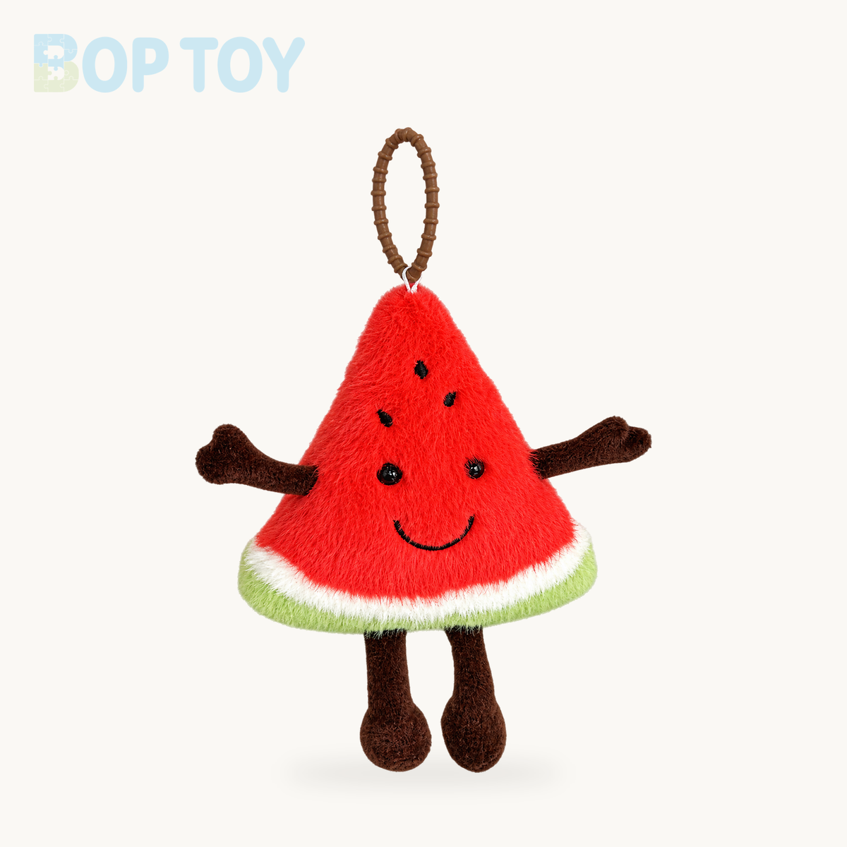 Fruit Plush Keychains | Watermelon, Avocado & Apple Charms, 5" | 13 cm – A / 13cm