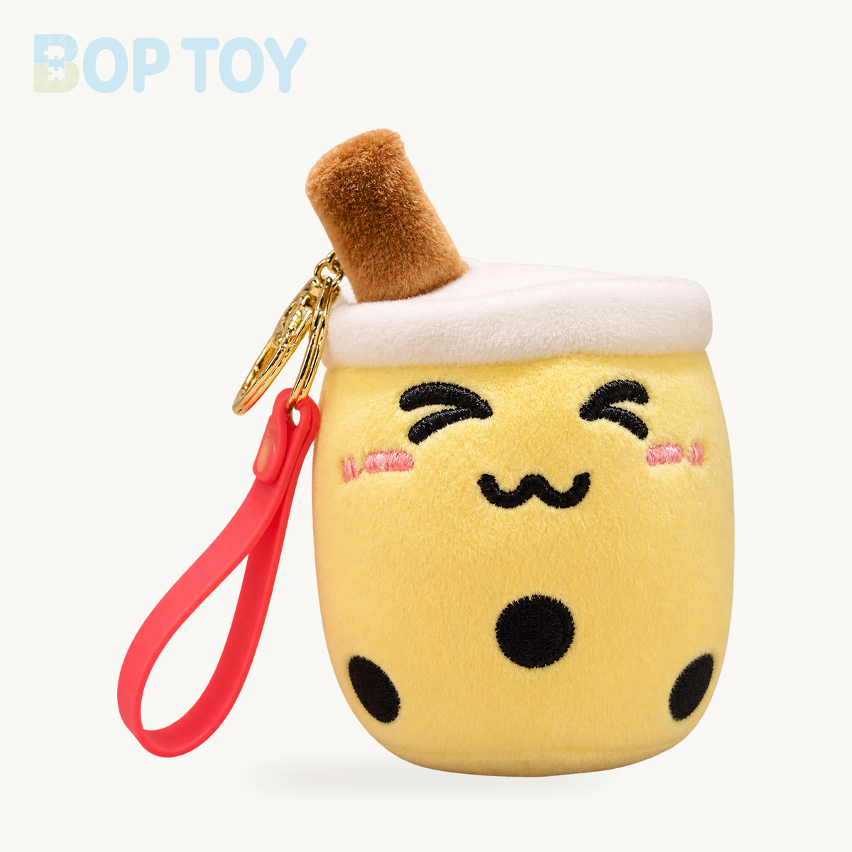 Plushie Bubble Tea Keychain, 12 Varieties, 4" | 10 cm – yellow close