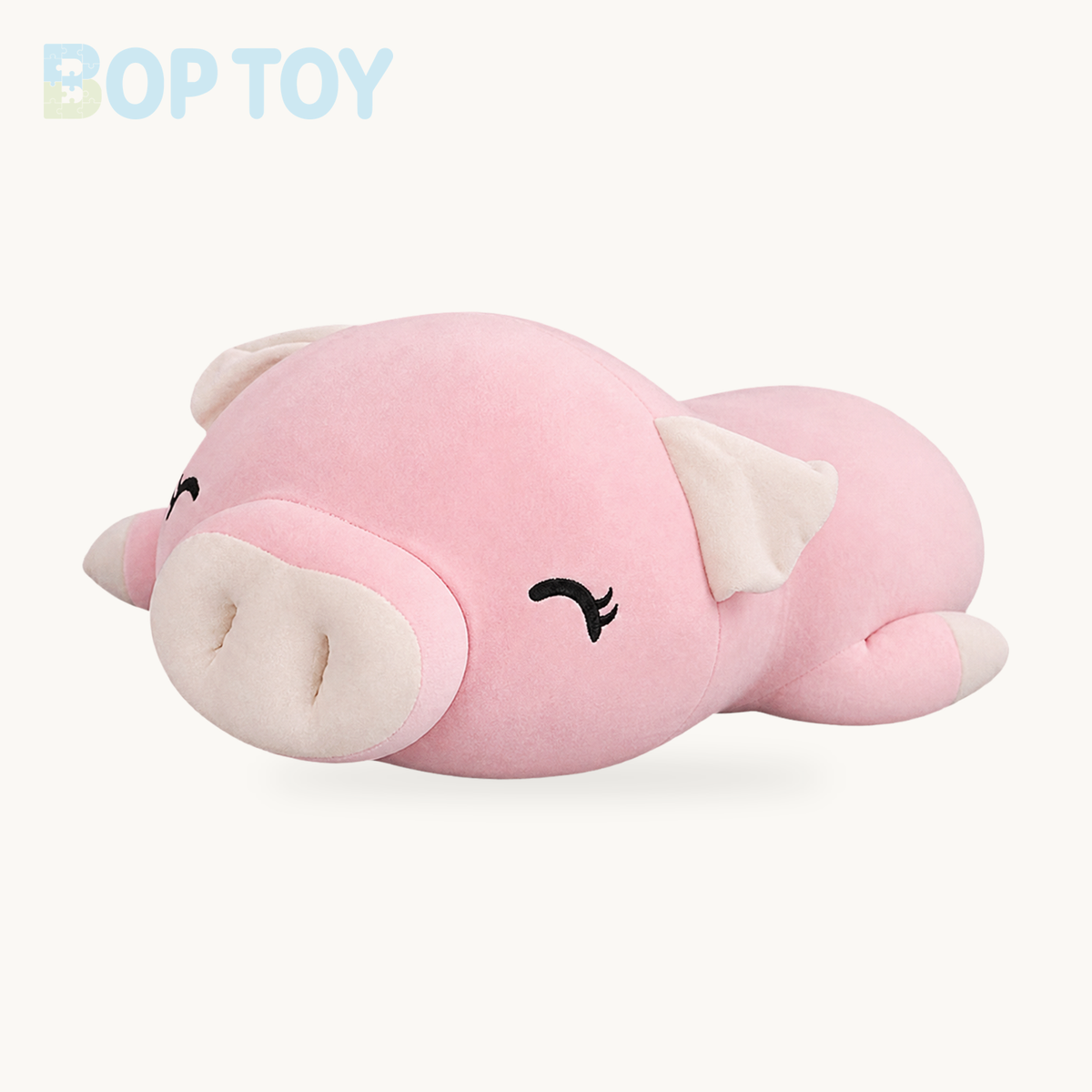 Jumbo Marshmallow Pig Plushie without Blanket, 43.3" | 110 cm – pinksWithoutblanket
