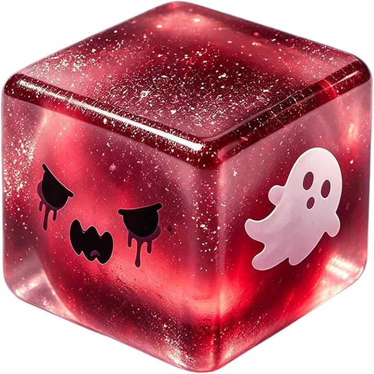 Halloween Stress Cube Squishy Fidget Toy Slow Rising Ice Cube Stress Balls - Red / 5.5CM