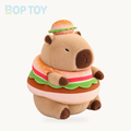 Baby Capybara Animal Dress-up Plushie Collection – 12in / 30cm / Burger, 16in / 40cm / Burger