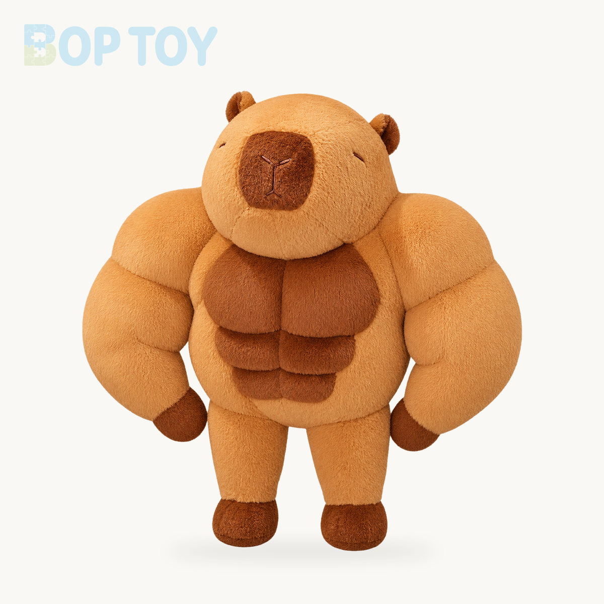 Fluffy Muscular Capybara Plush – 29in / 75cm