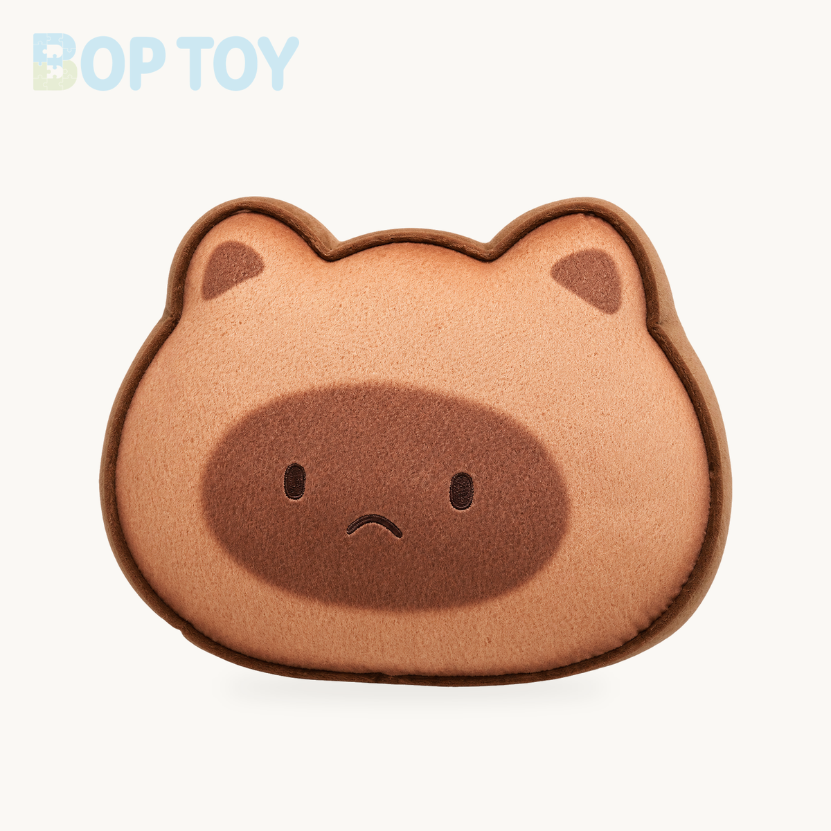 Capybara/Cat Cookie Plushie – Jumbo Comfort in a Sweet Design – dark sad cat / 50x40cm, dark sad cat / 80x60cm