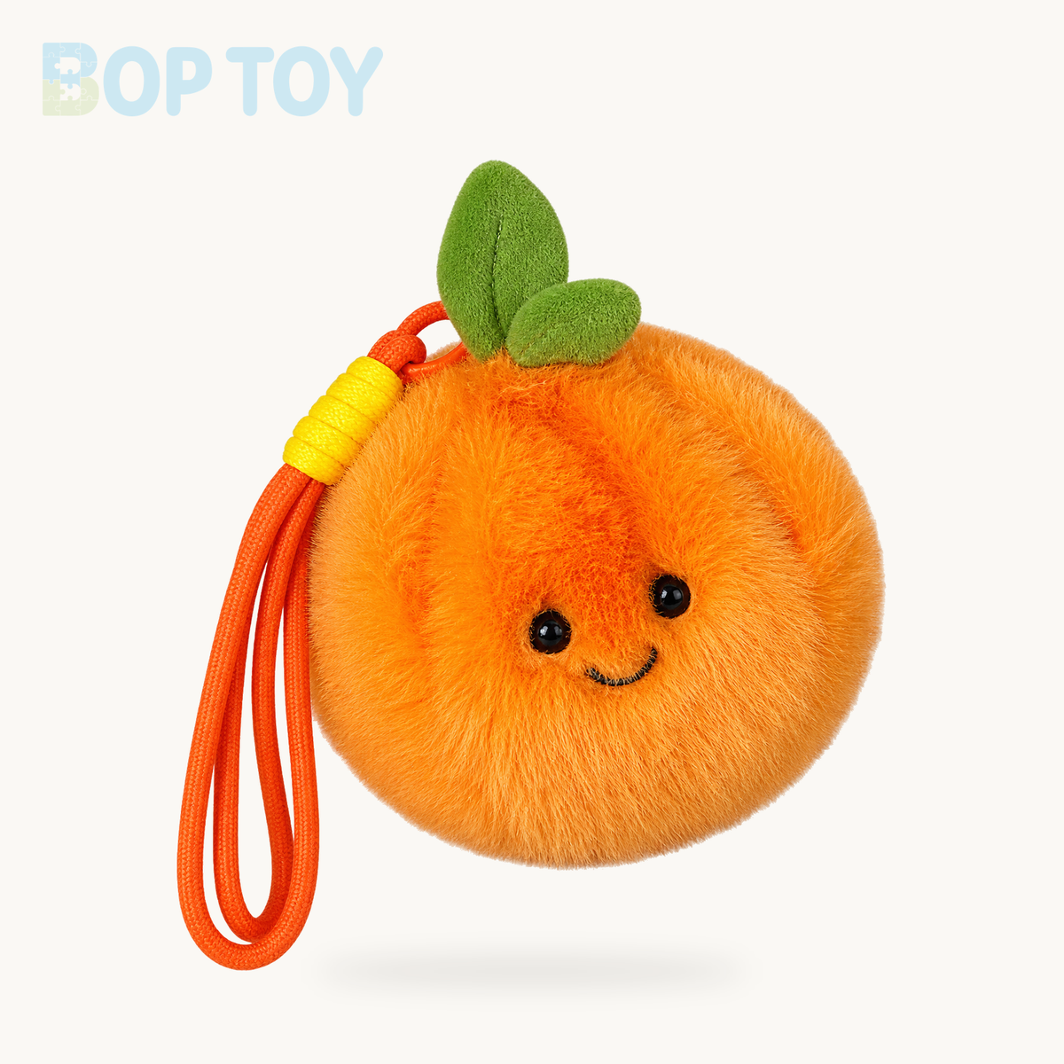 Peelable Orange & Citrus Plush Keychain | Cute Simulation Fruit Pendant – Orange