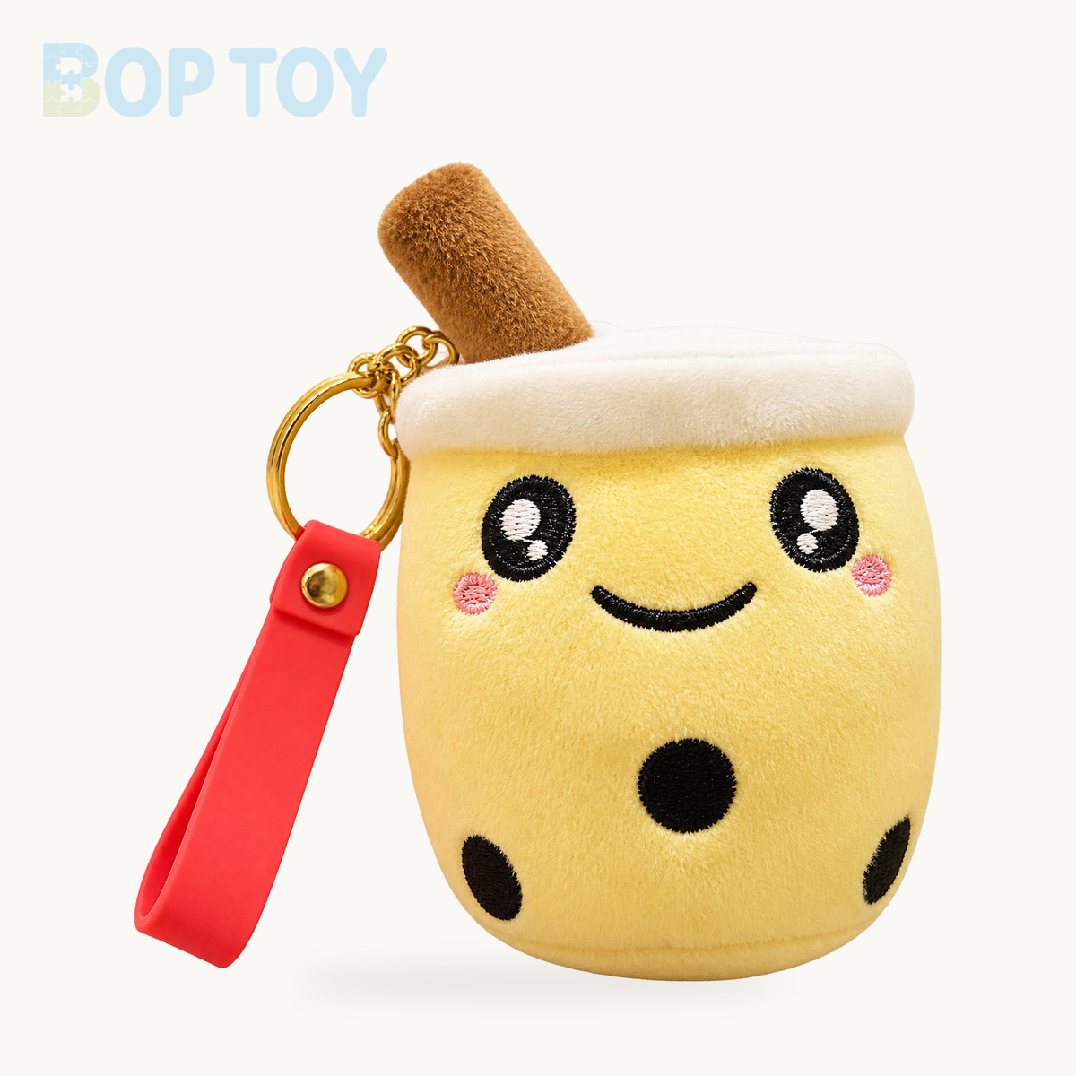 Plushie Bubble Tea Keychain, 12 Varieties, 4" | 10 cm – yellow open