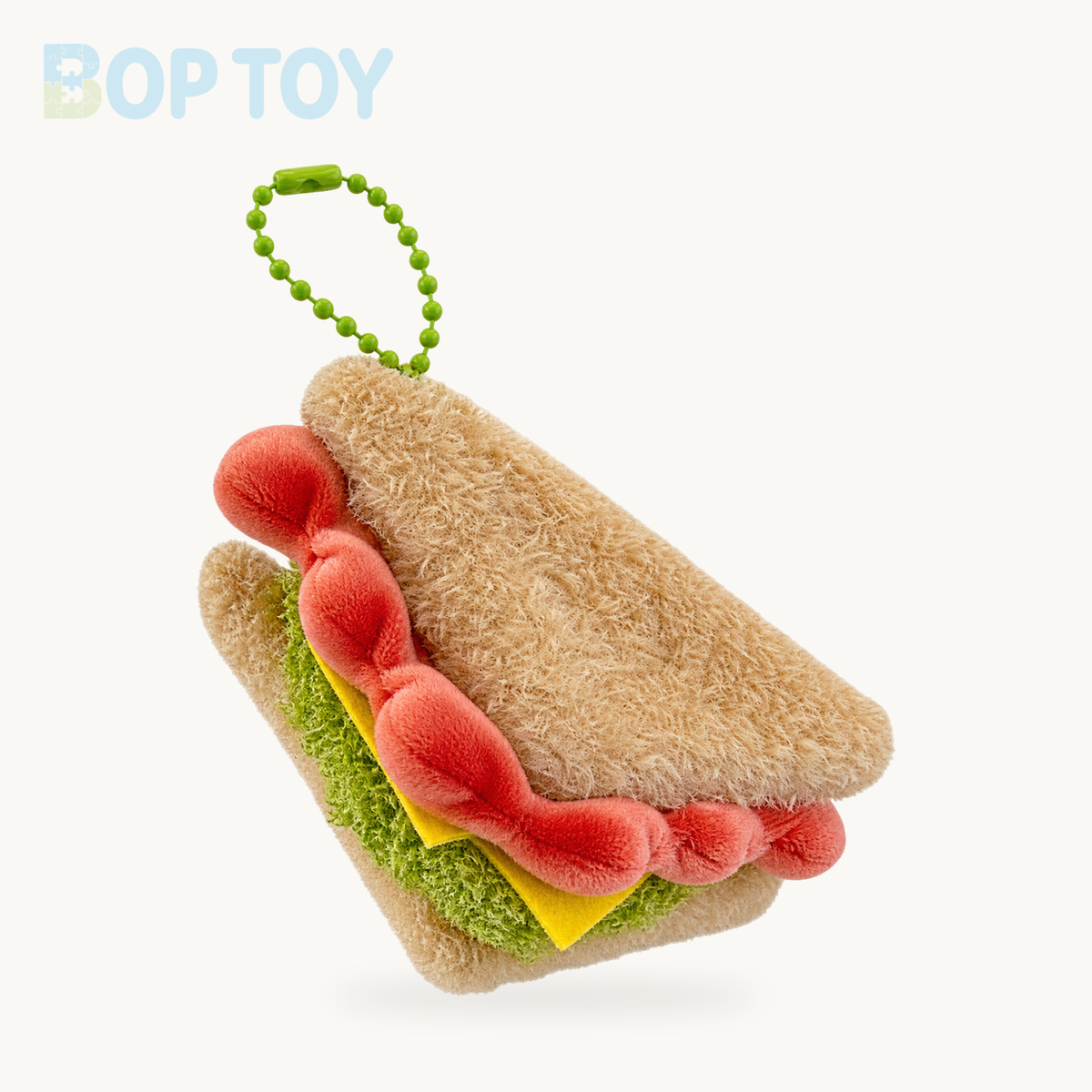 Food-Shaped Plush Keychain Set | Hamburger, Cake & Sandwich Stuffed Pendants – A1