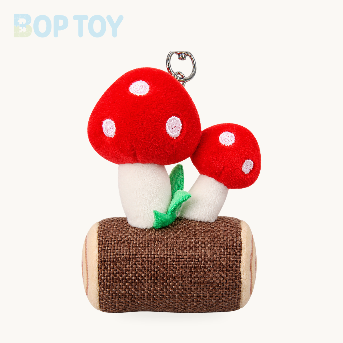 Mushroom Plush Keychain & Pendant, 5 Colors – Red