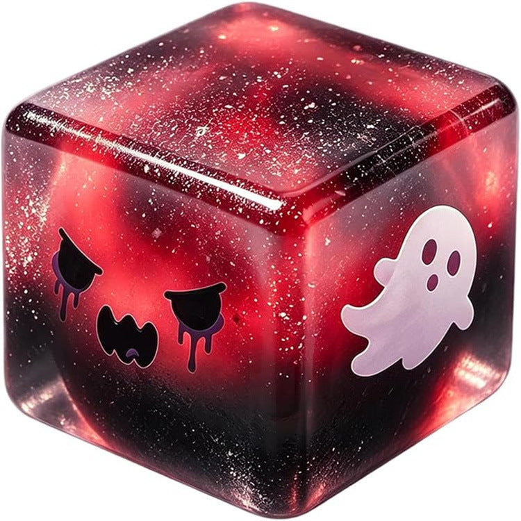 Halloween Stress Cube Squishy Fidget Toy Slow Rising Ice Cube Stress Balls - Dark Red / 5.5CM