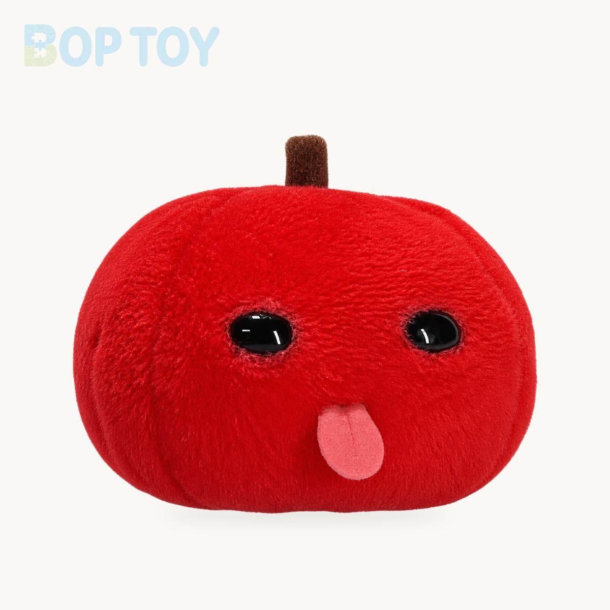 Apple Plush Keychain - Mini Red & Green Fruit Charm – 1pcs-red