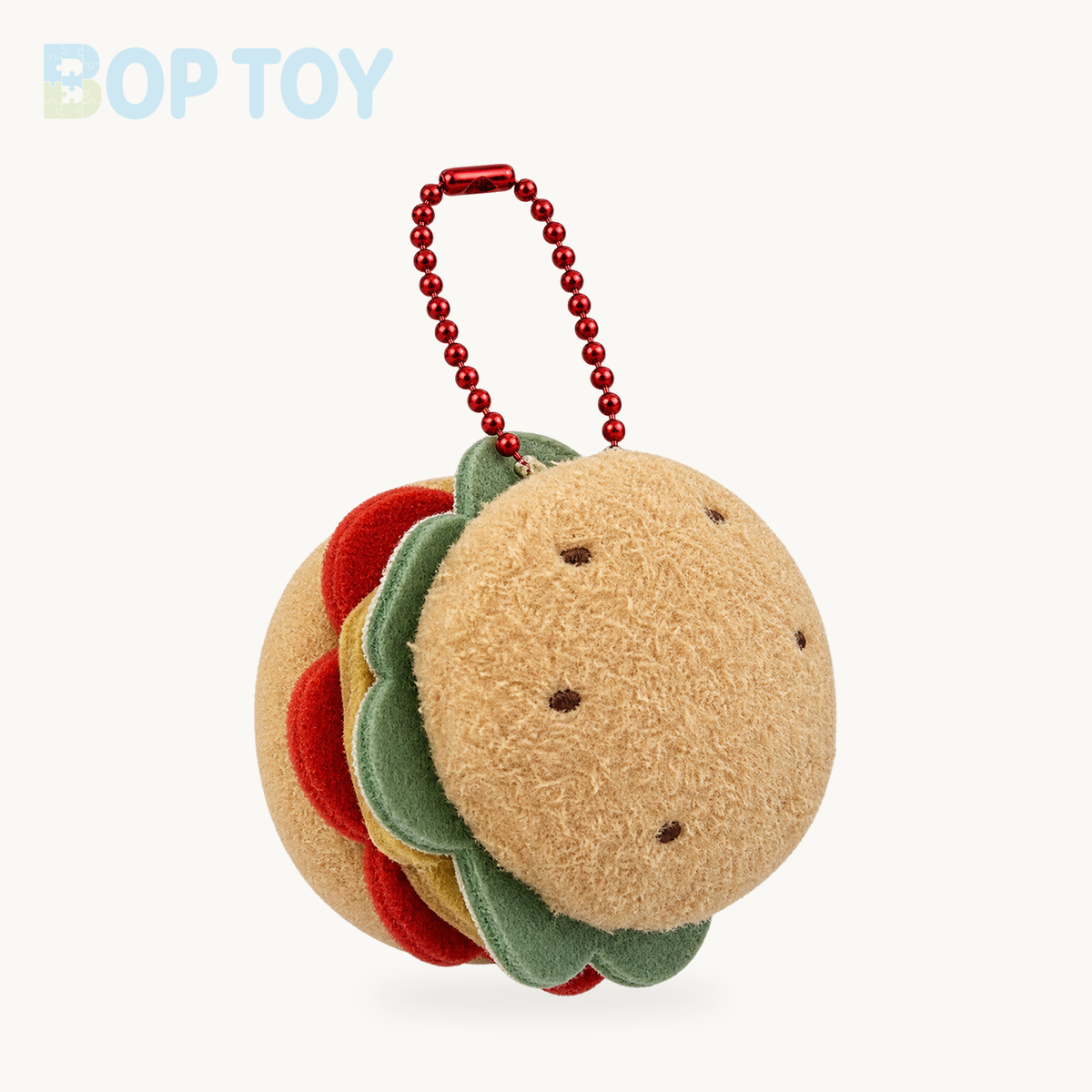 Food-Shaped Plush Keychain Set | Hamburger, Cake & Sandwich Stuffed Pendants – A4