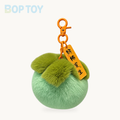 Persimmon Keychain Plush | Cute Mini Fruit Charm Toy – Green