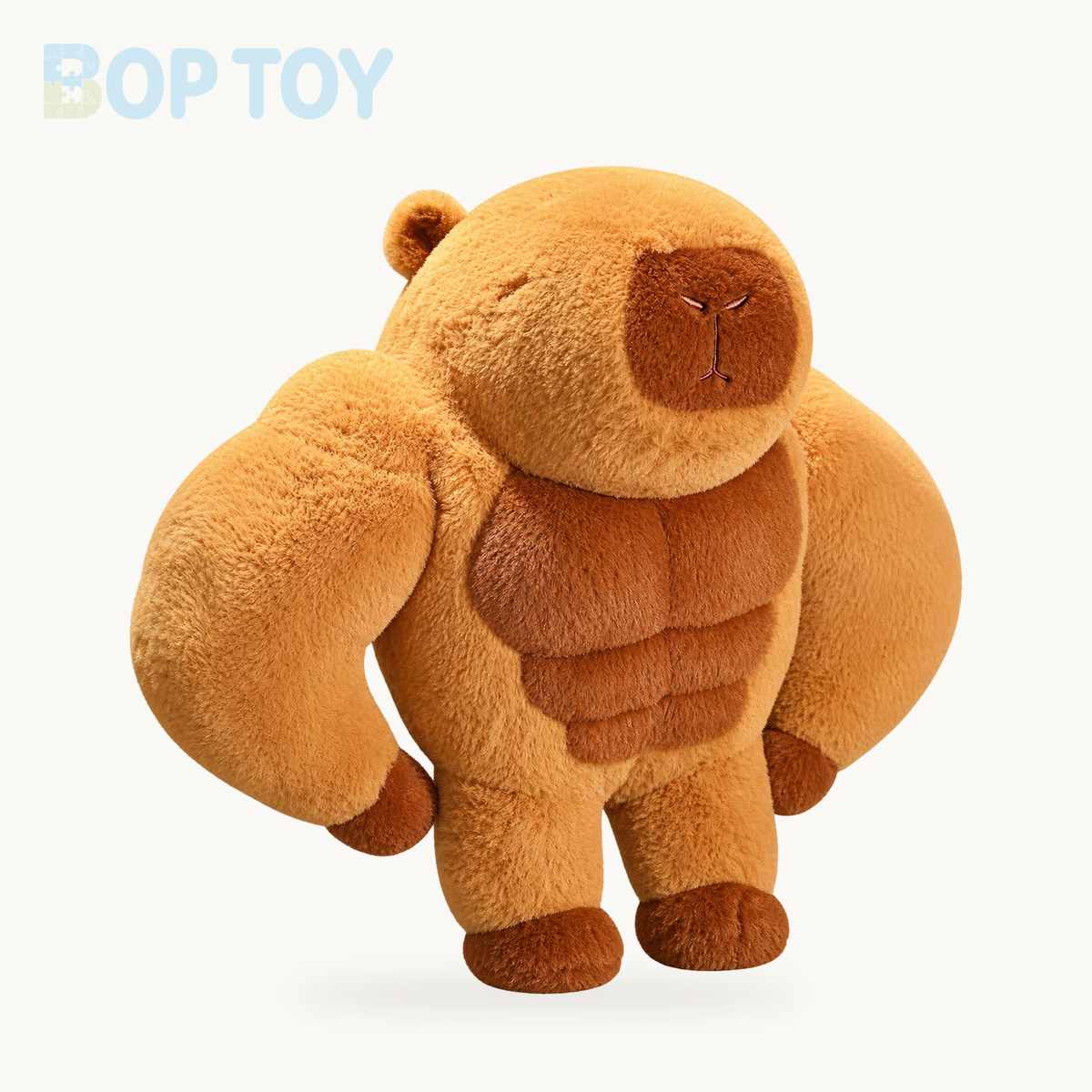 Fluffy Muscular Capybara Plush – 25in / 65cm