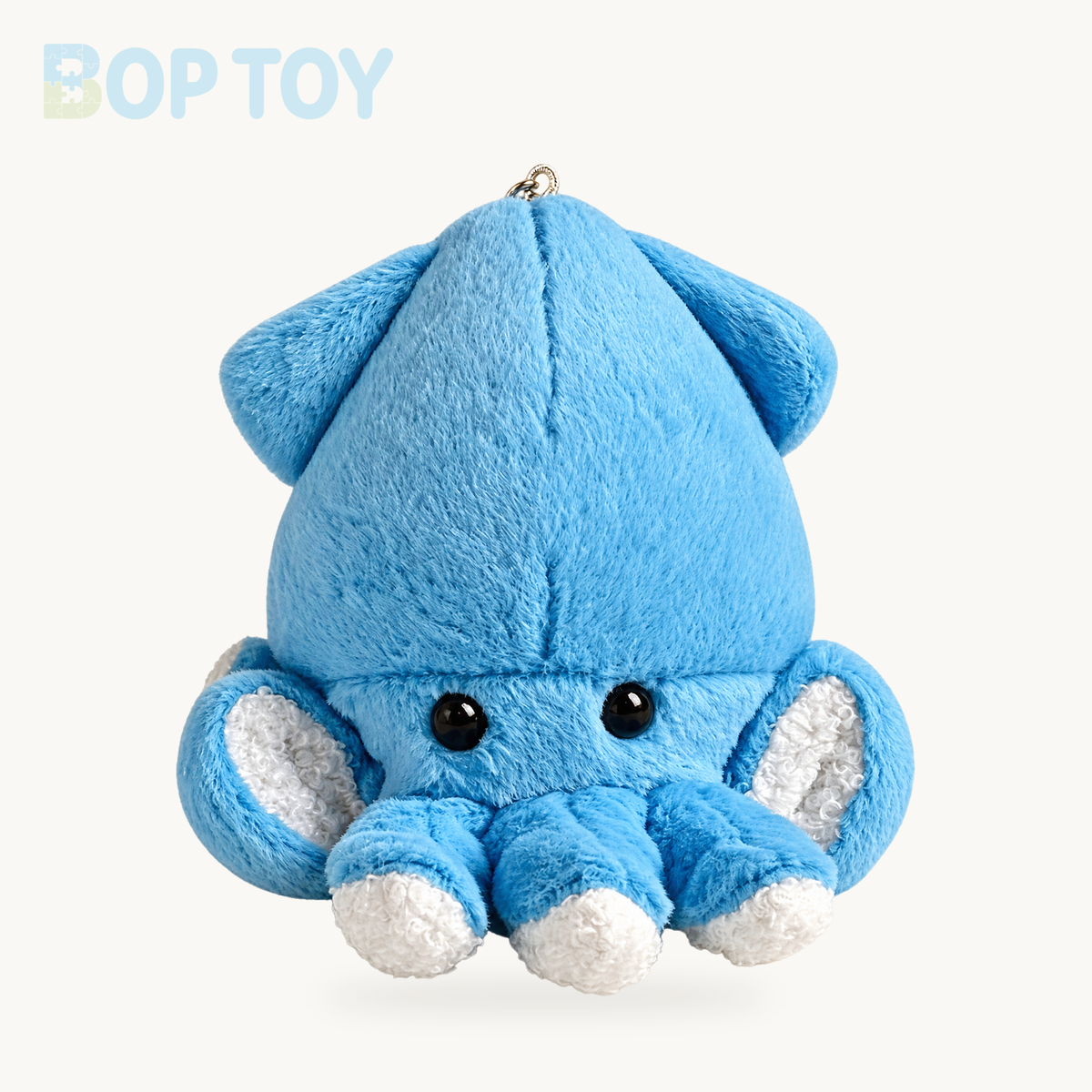 Mini Squid Plush Keychain | Aquatic Bag Charm – Blue