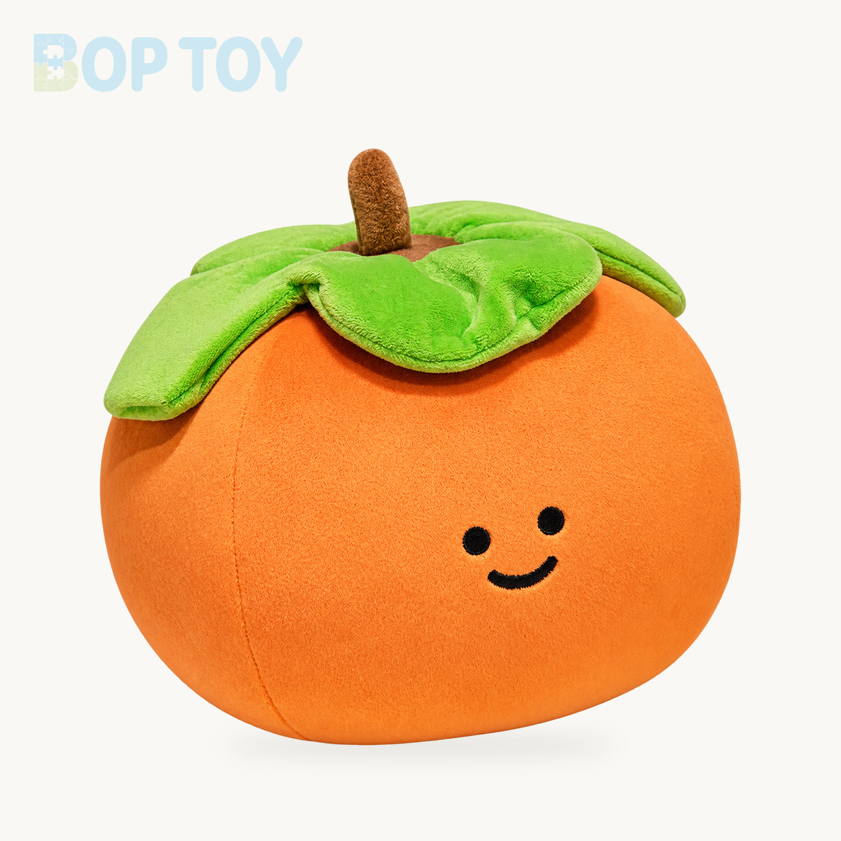 Fruit Plushies – A Minimalist and Cute Toy Food Collection – Persimmon / 12-16cm, Persimmon / 28-35cm