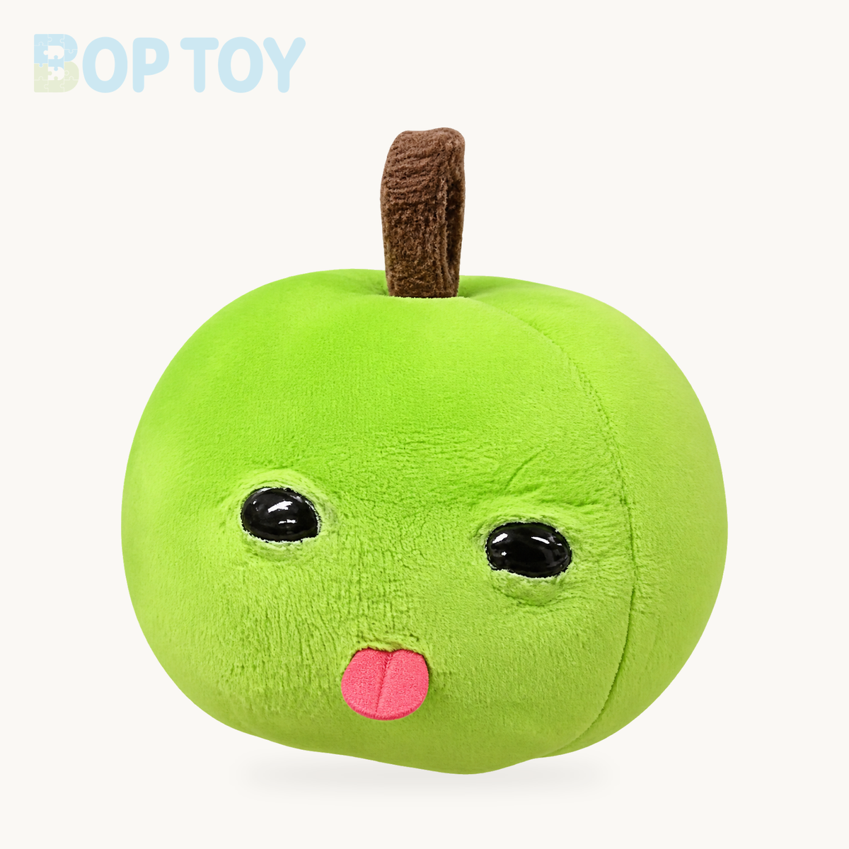 Apple Plush Keychain - Mini Red & Green Fruit Charm – 1pcs-green