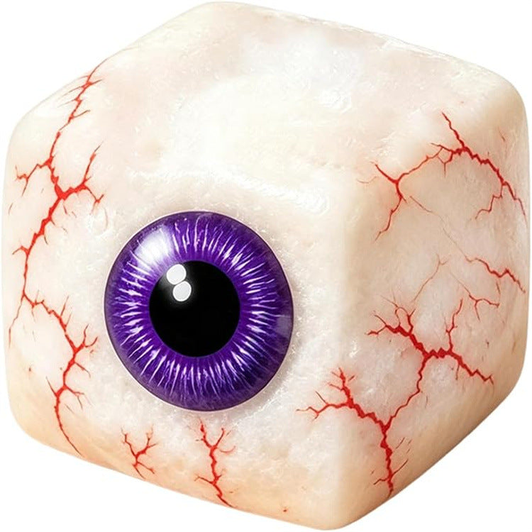Halloween Stress Cube Squishy Fidget Toy Slow Rising Ice Cube Stress Balls - eyes / 5.5CM