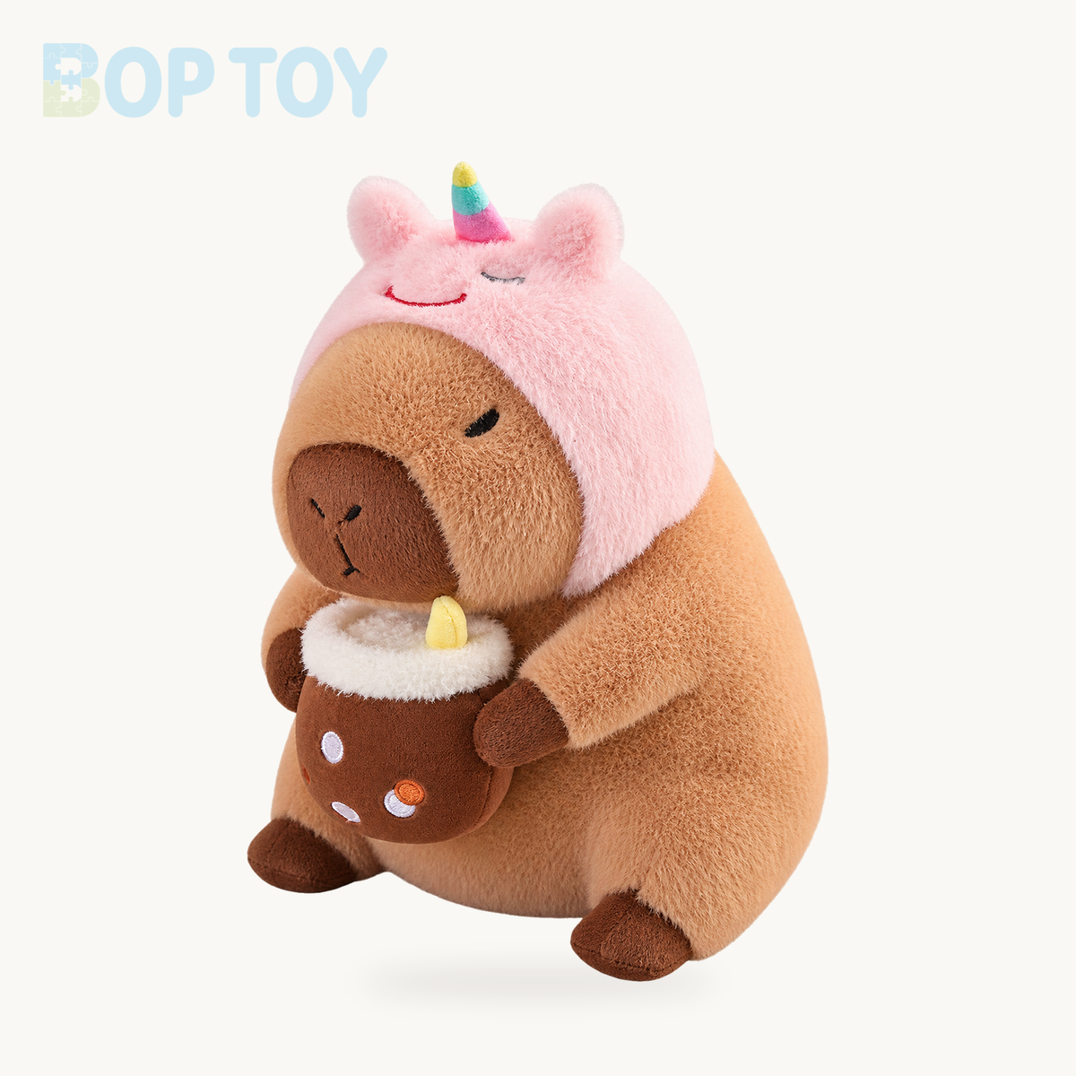 Baby Kawaii Capybara Dress-up Plushies – Unicorn / 12in / 30cm, Unicorn / 16in / 40cm