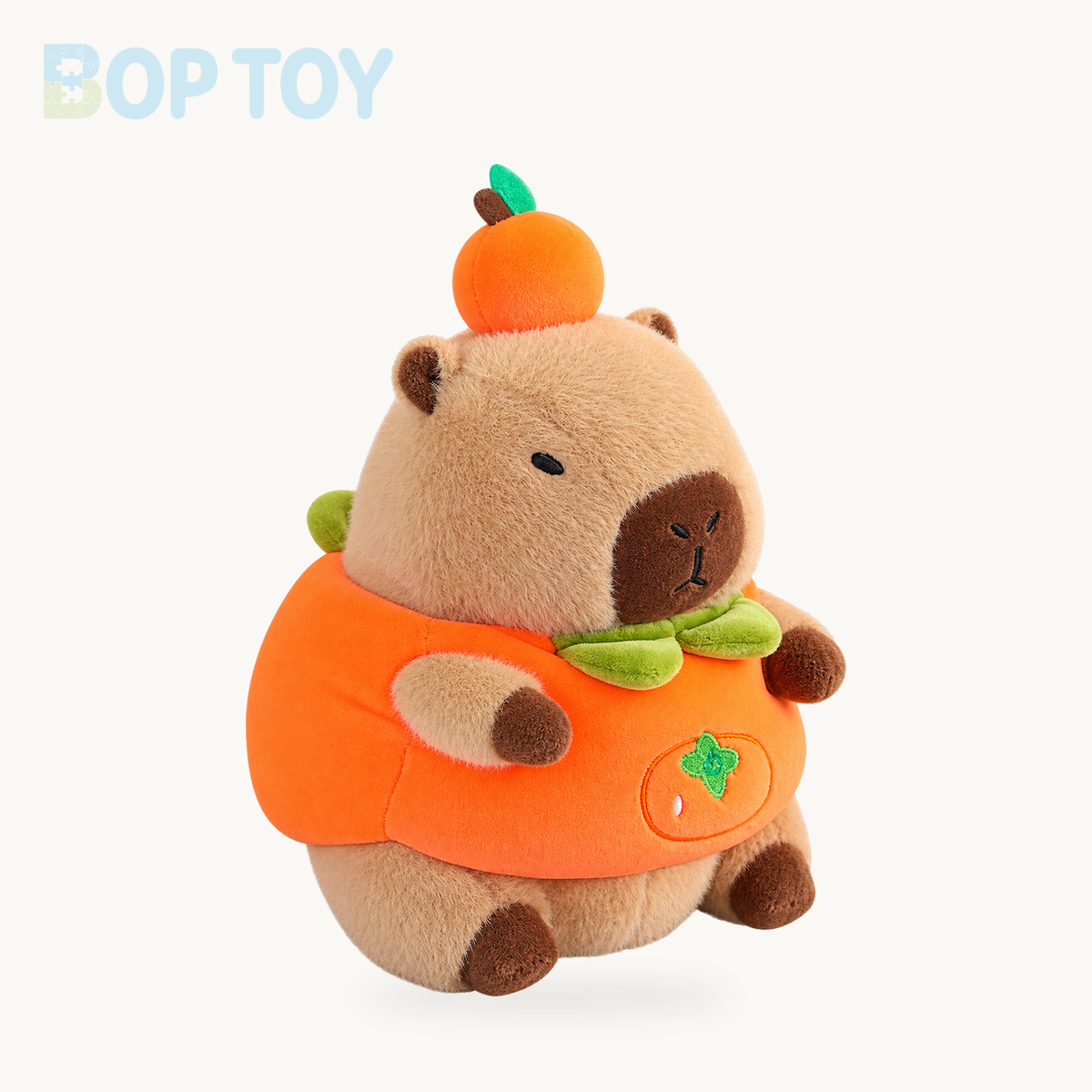 Baby Capybara Animal Dress-up Plushie Collection – 12in / 30cm / Orange, 16in / 40cm / Orange