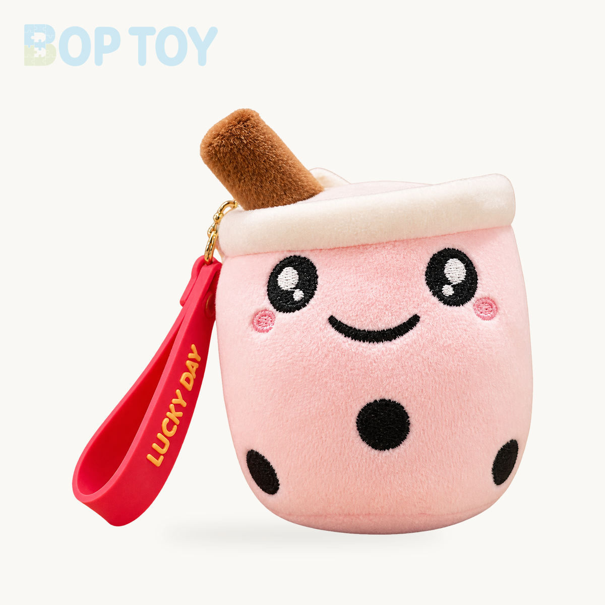 Plushie Bubble Tea Keychain, 12 Varieties, 4" | 10 cm – pink open