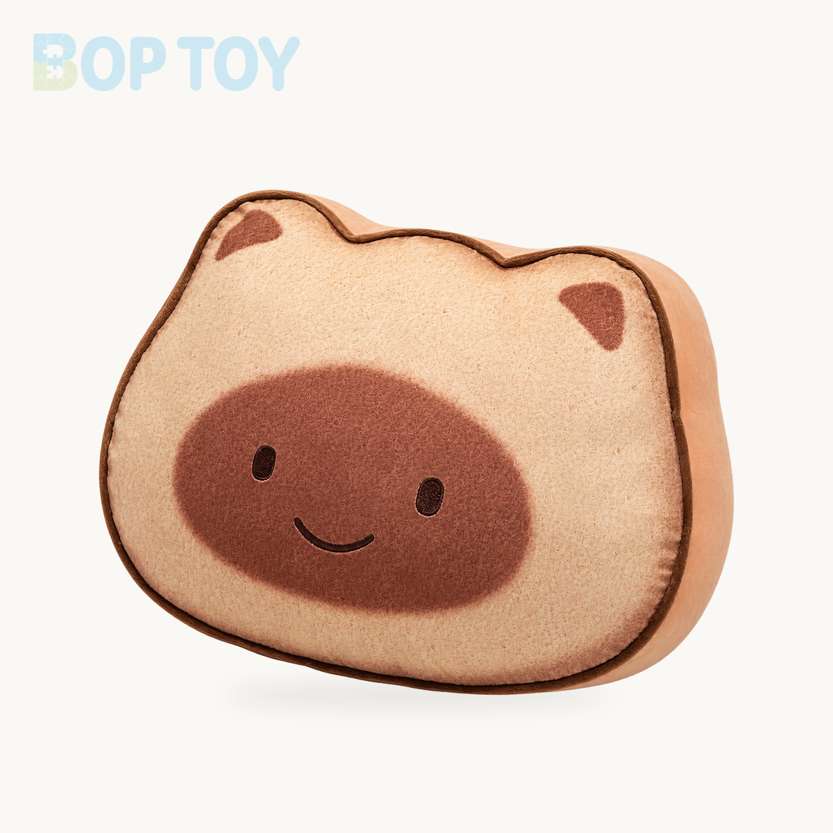 Capybara/Cat Cookie Plushie – Jumbo Comfort in a Sweet Design – light smile cat / 50x40cm, light smile cat / 80x60cm
