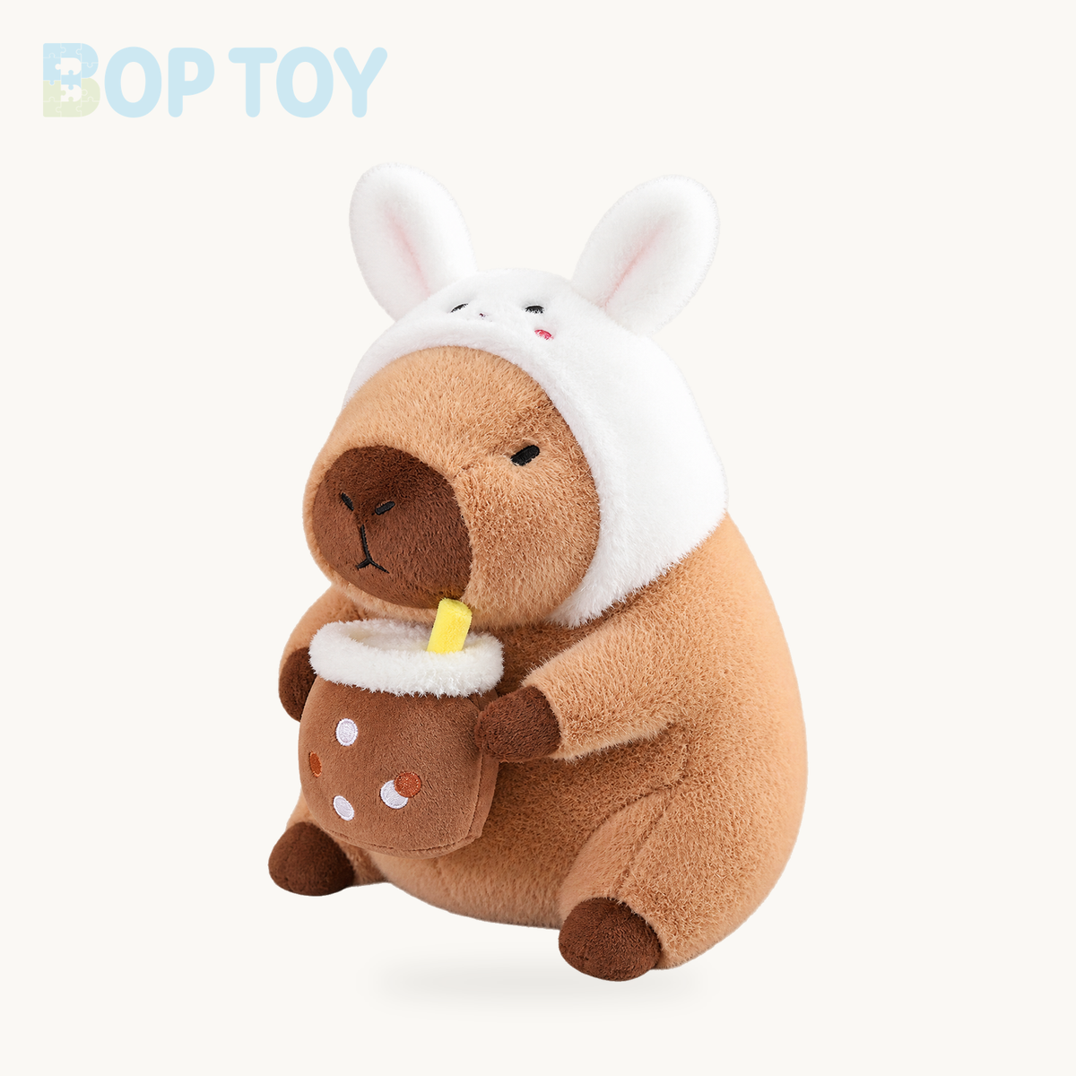 Baby Capybara Animal Dress-up Plushie Collection – 12in / 30cm / Bunny, 16in / 40cm / Bunny