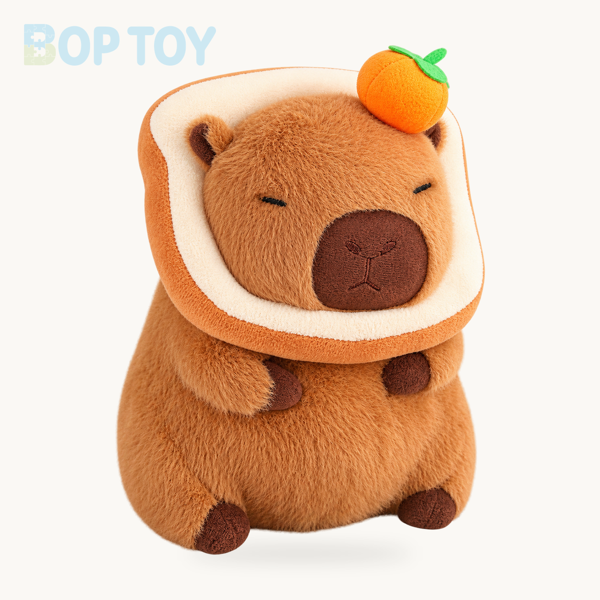 Silly Capybara Toast Turtle Snotty Plushie Family – Dark Bread Orange