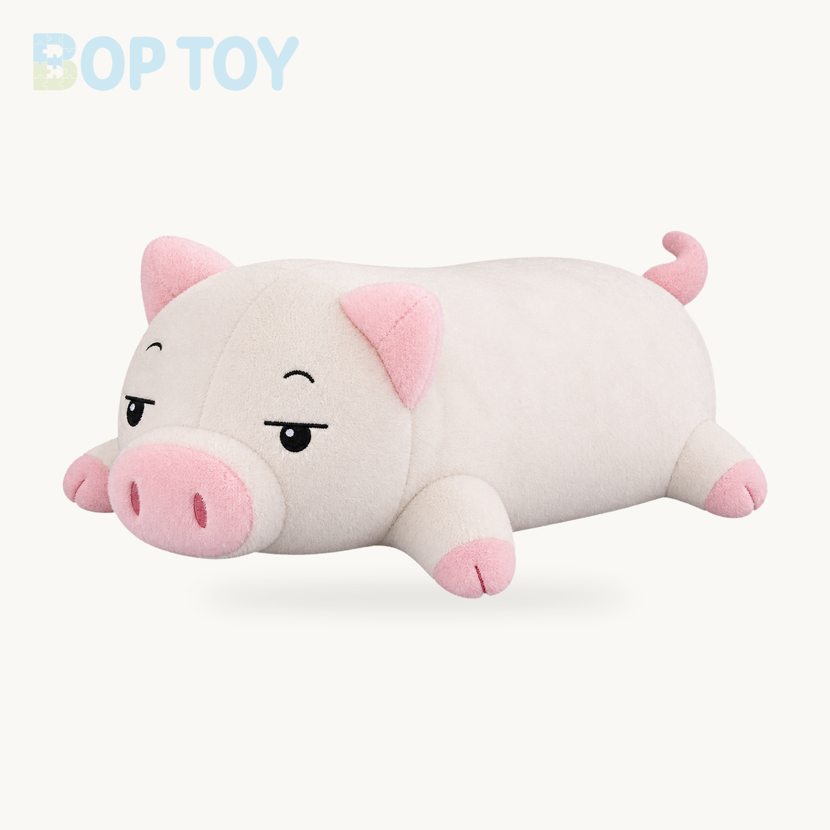 Jumbo Marshmallow Pig Plushie without Blanket, 43.3" | 110 cm – whit dWithoutblanket