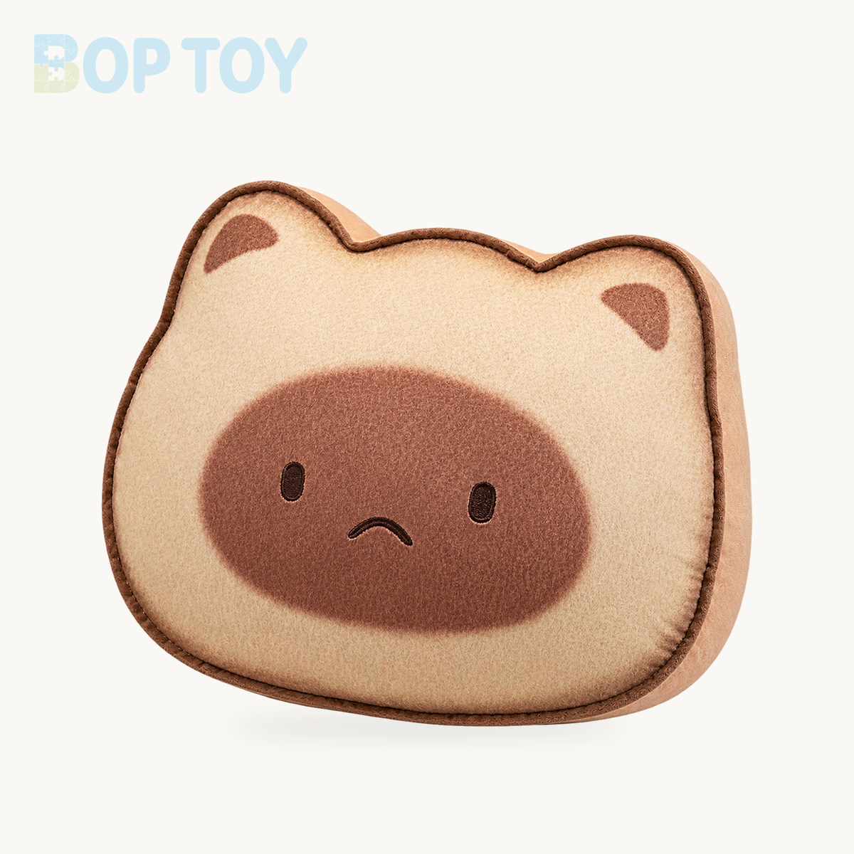 Capybara/Cat Cookie Plushie – Jumbo Comfort in a Sweet Design – light sad cat / 50x40cm, light sad cat / 80x60cm