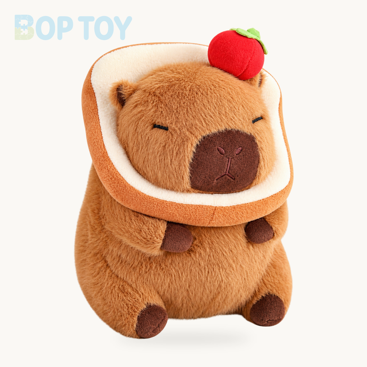 Silly Capybara Toast Turtle Snotty Plushie Family – Dark Bread Apple