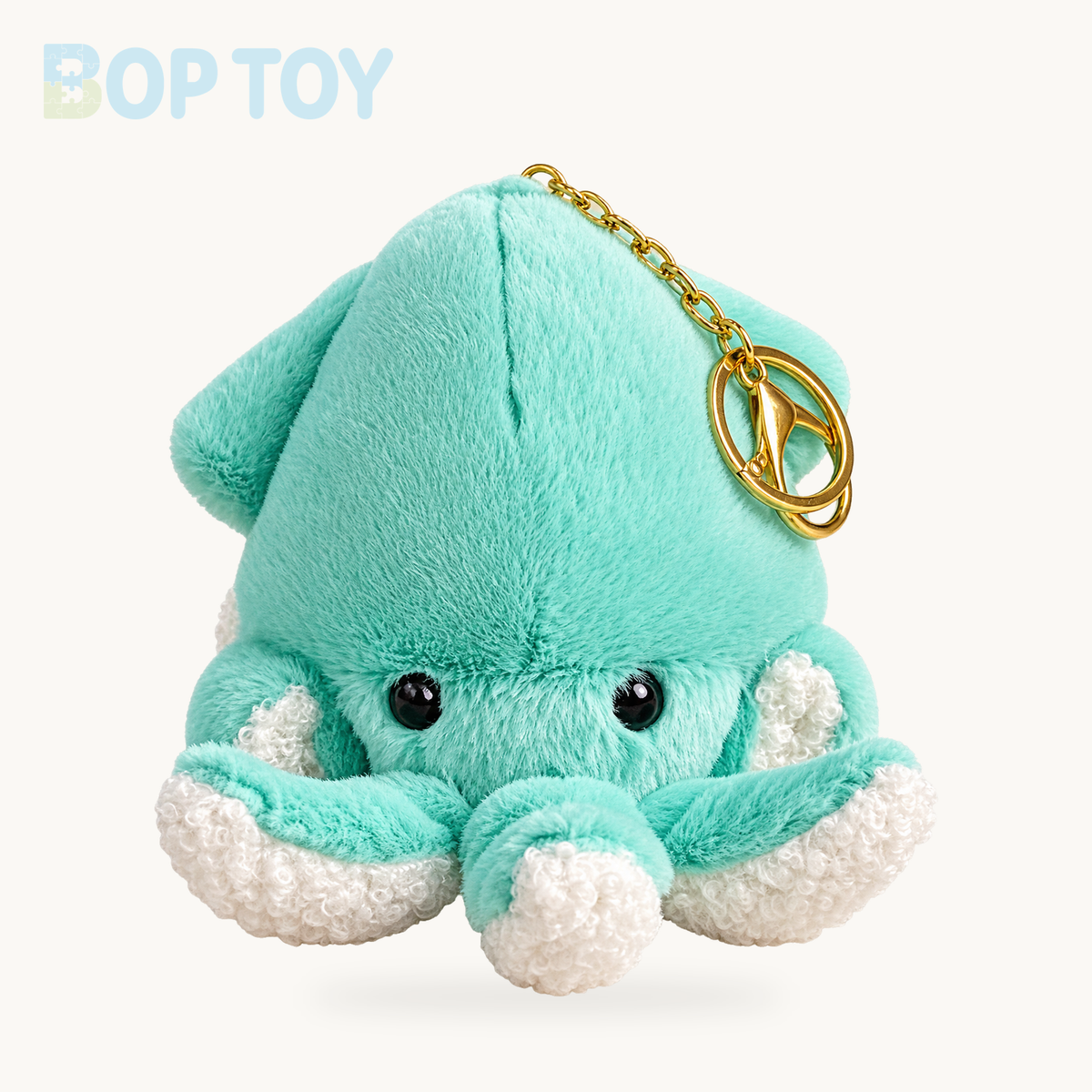 Mini Squid Plush Keychain | Aquatic Bag Charm – Mint Green