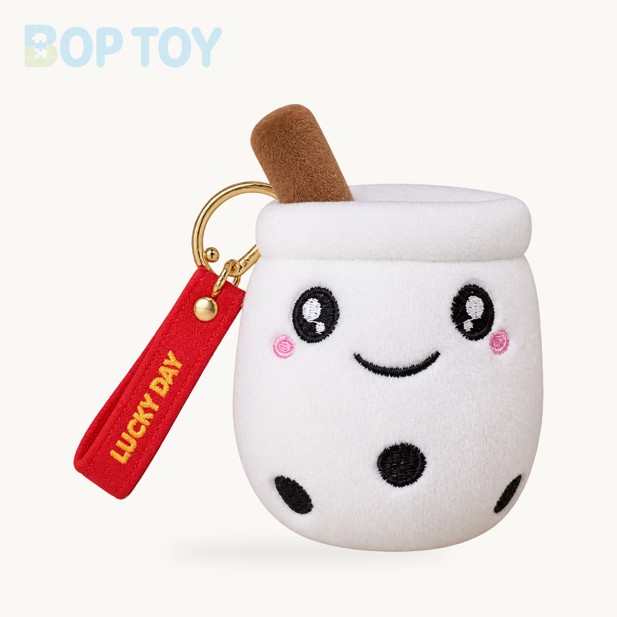 Plushie Bubble Tea Keychain, 12 Varieties, 4" | 10 cm – white open