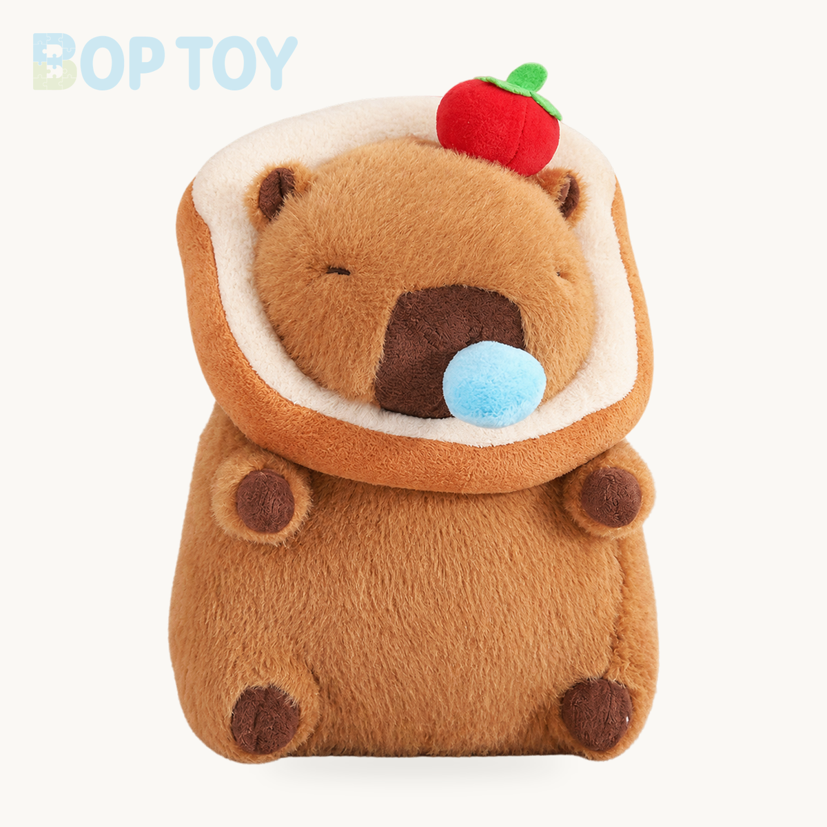 Silly Capybara Toast Turtle Snotty Plushie Family – Dark Bread Snot Apple