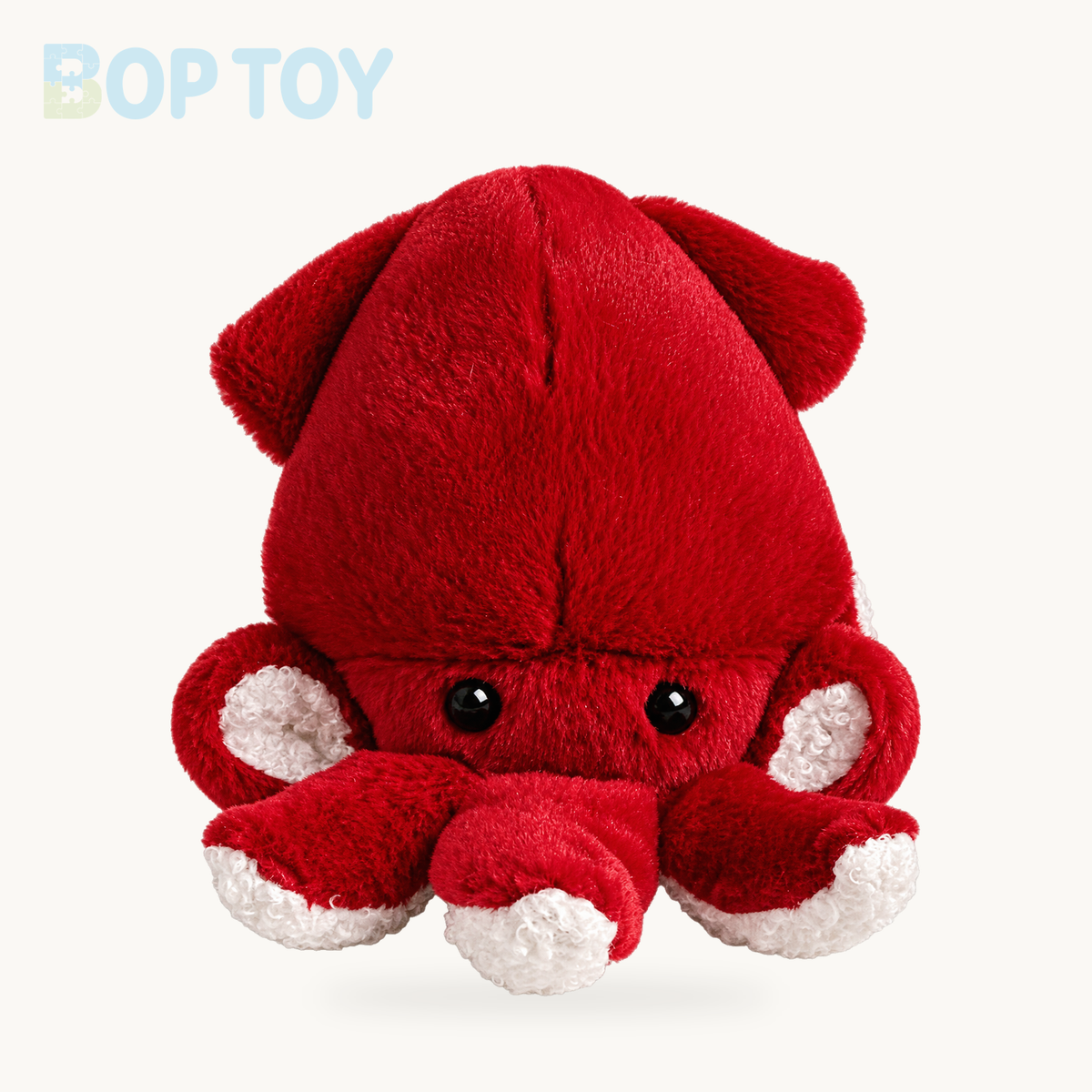 Mini Squid Plush Keychain | Aquatic Bag Charm – Red