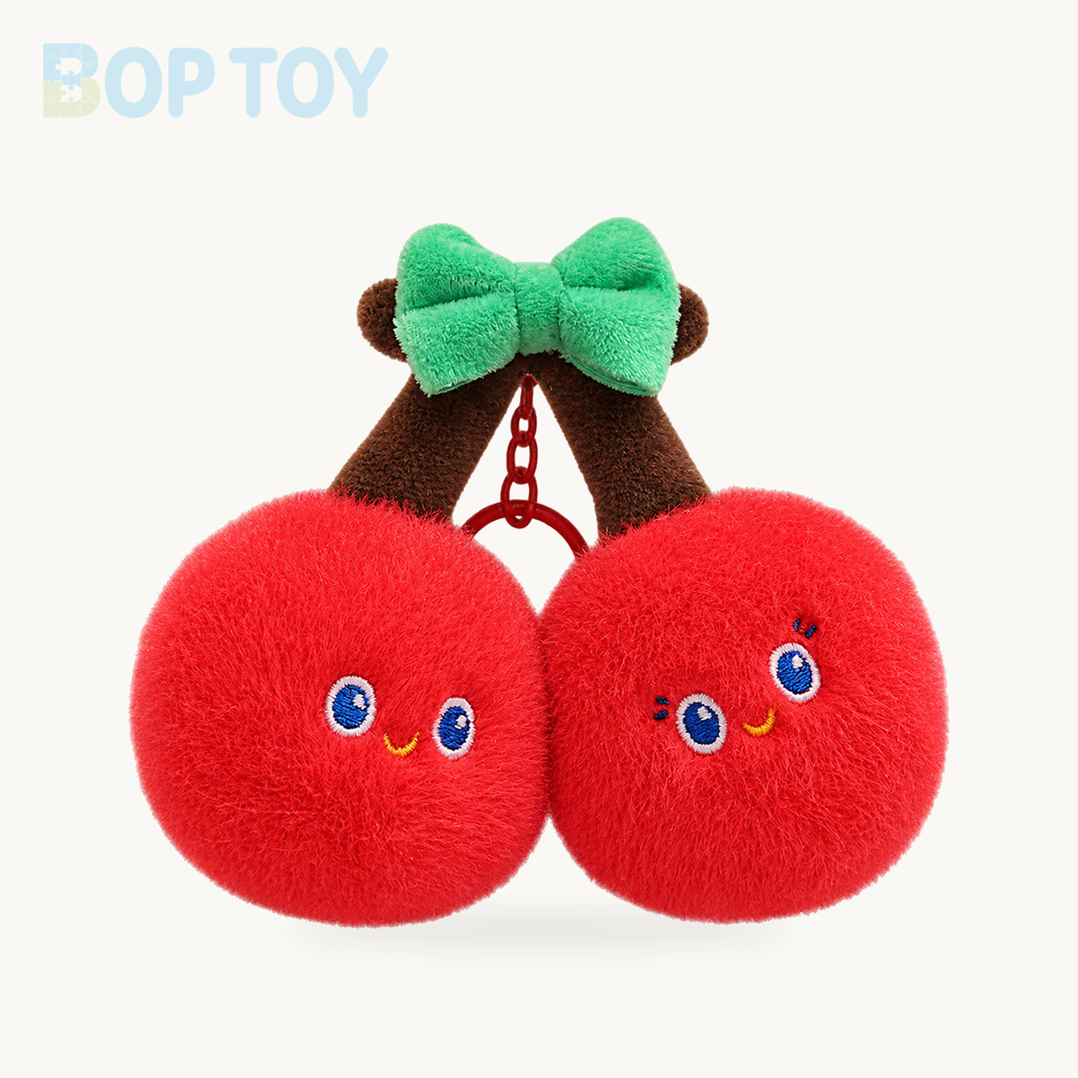 Simulation Fruits & Vegetables Plush Pendant Set | 18 Styles, 9 cm Each – cherry / 9cm