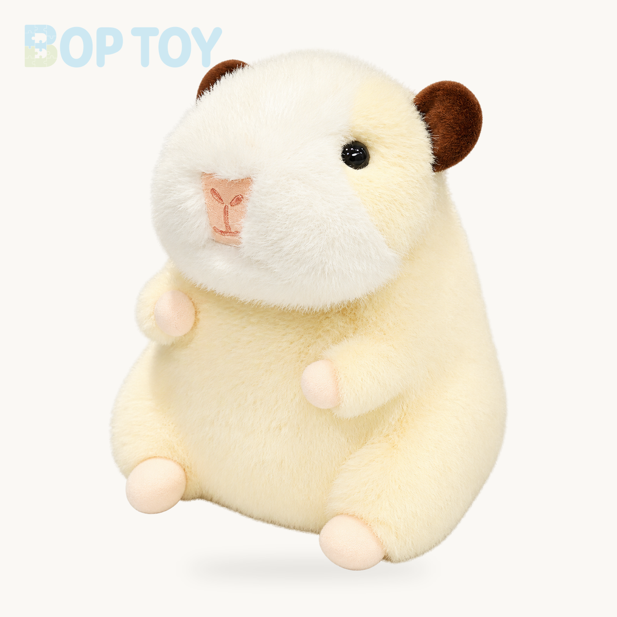 Nibbles & Popcorn Guinea Pig Plushies – Popcorn (White)