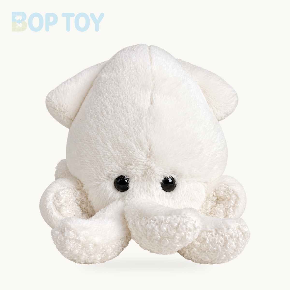 Mini Squid Plush Keychain | Aquatic Bag Charm – WHITE