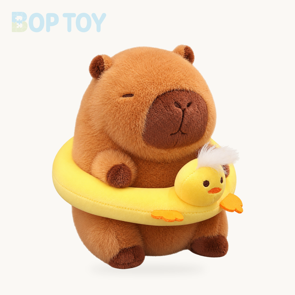 Fluffy Capybara with Float Plushie – Duck