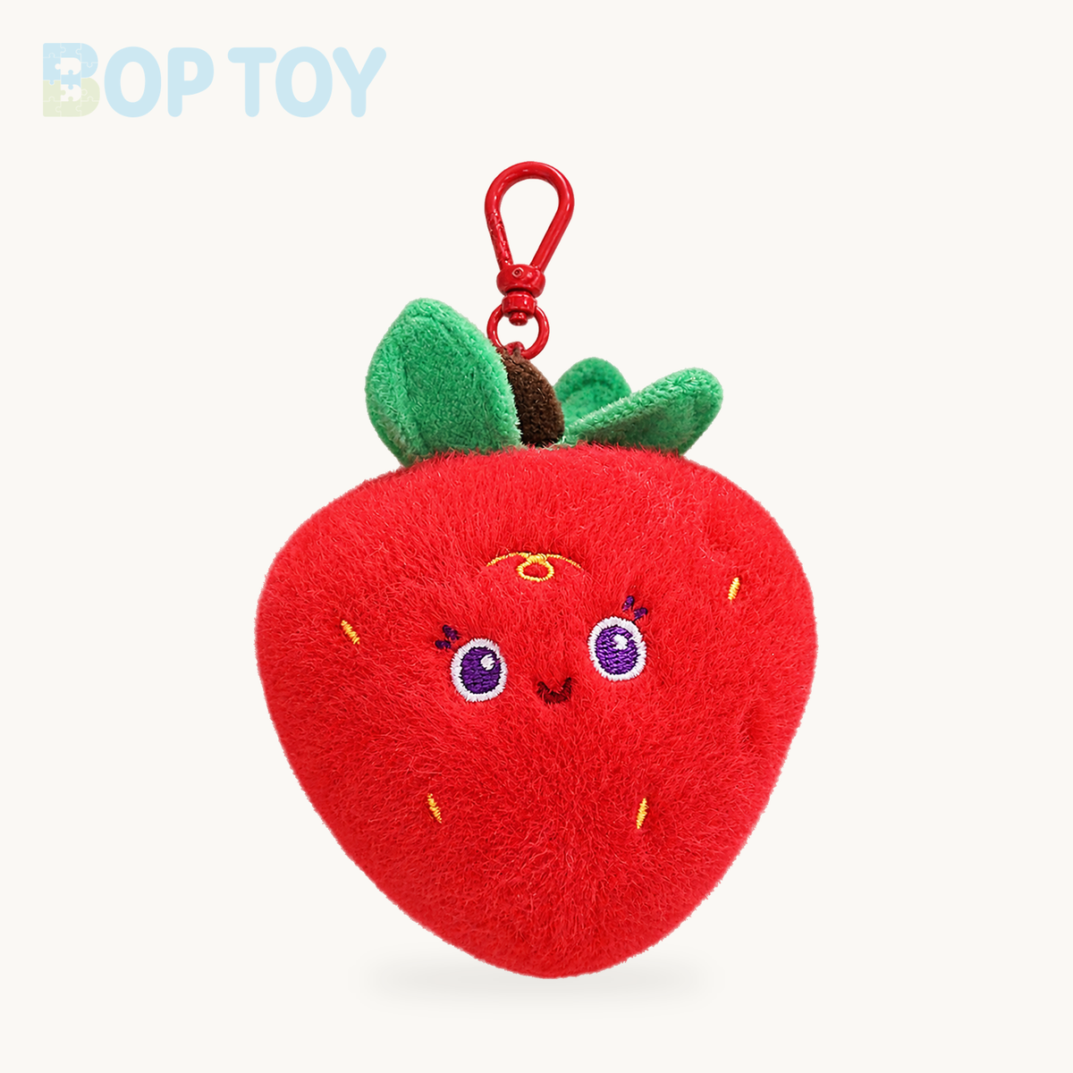 Simulation Fruits & Vegetables Plush Pendant Set | 18 Styles, 9 cm Each – strawberry / 9cm