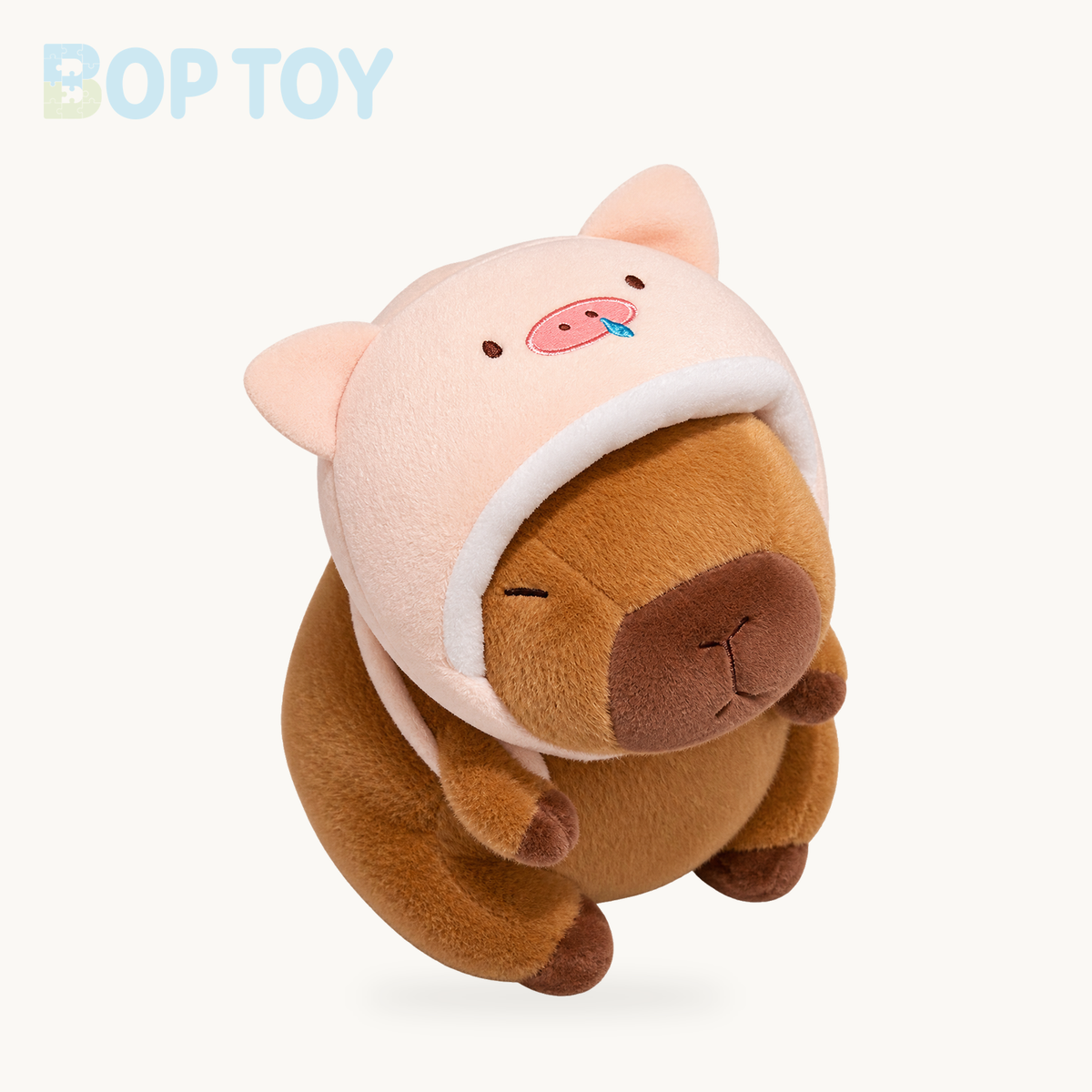 Capybara Animal Cosplay Hat Plushies – Pig / 20cm, Pig / 25cm, Pig / 35cm