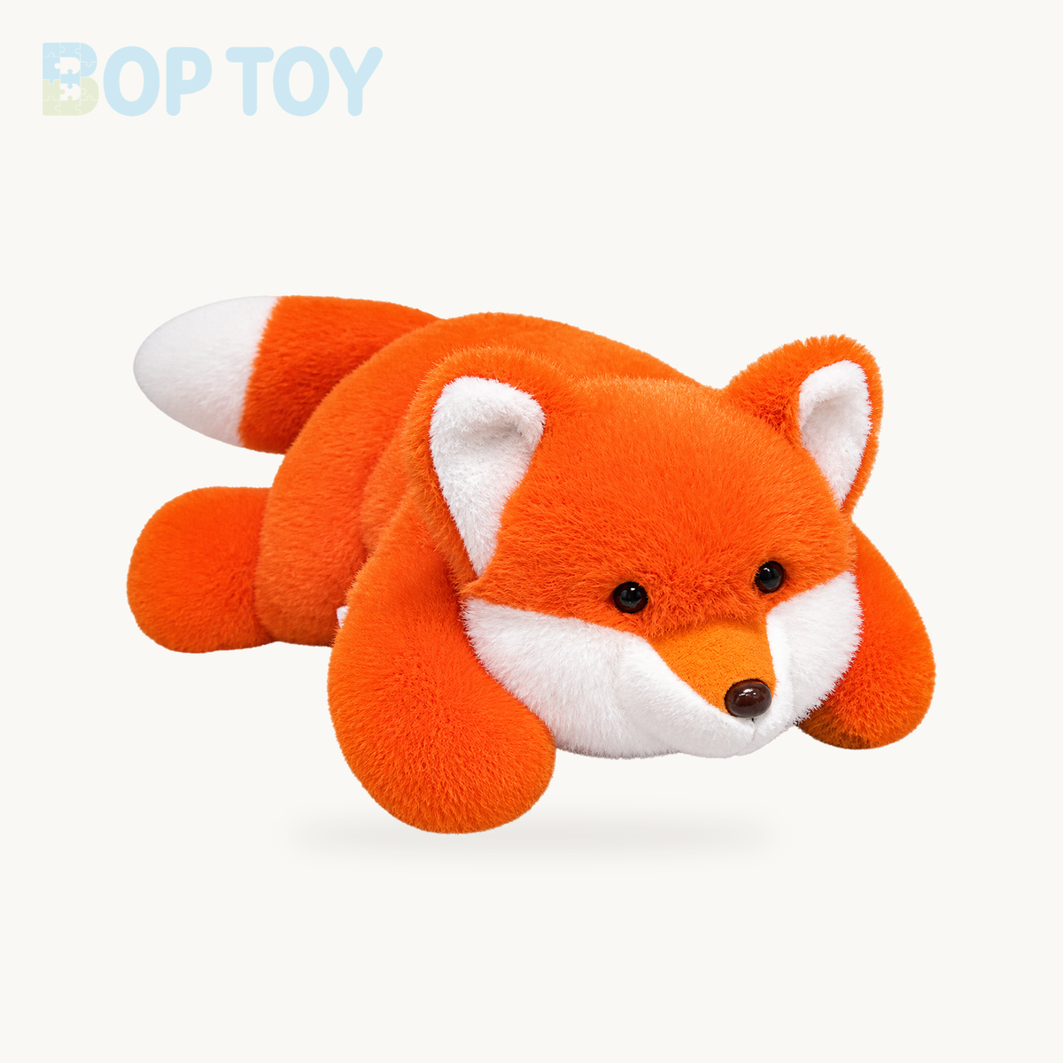 Fluffy Laying Animal Family Plushies – Fox / 18cm, Fox / 30cm, Fox / 40cm