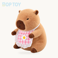 Baby Capybara Animal Dress-up Plushie Collection – 12in / 30cm / Pink Apron, 16in / 40cm / Pink Apron
