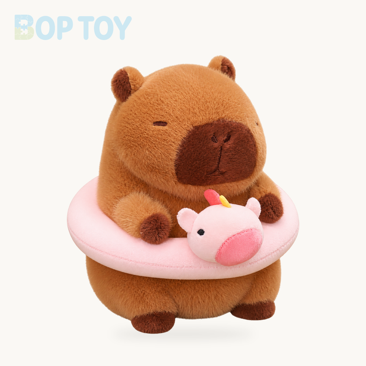 Fluffy Capybara with Float Plushie – Unicorn