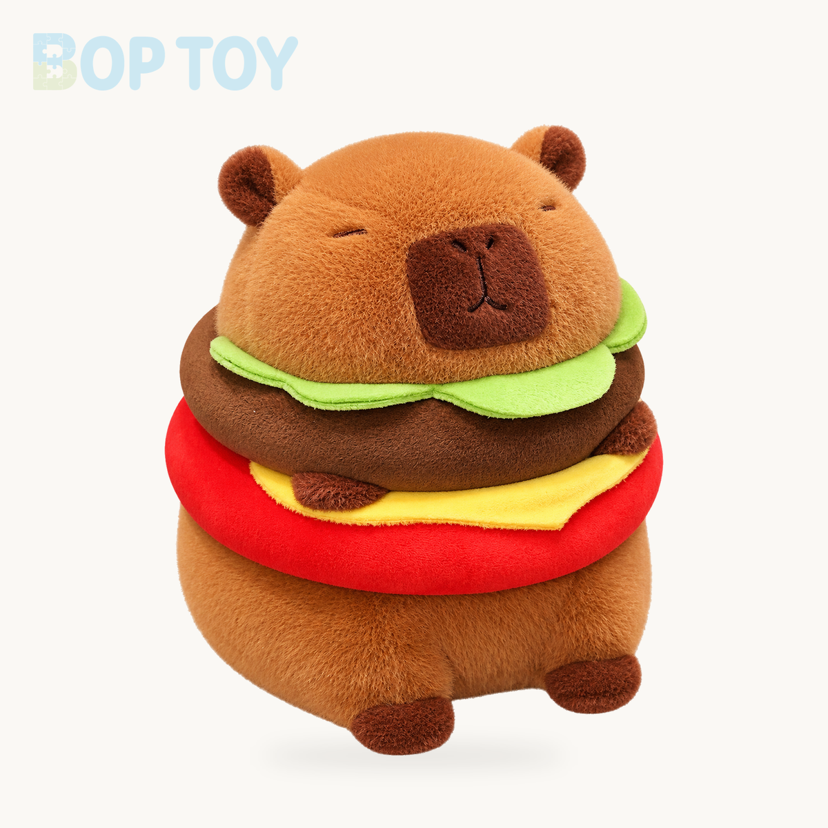 Fluffy Capybara with Float Plushie – Burger