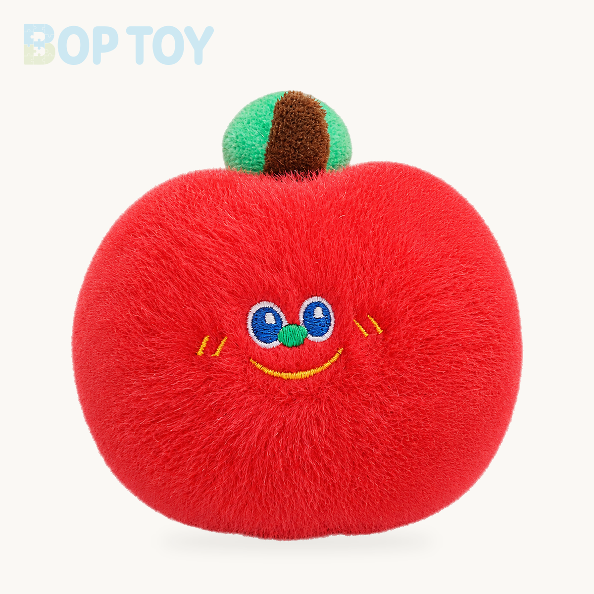 Simulation Fruits & Vegetables Plush Pendant Set | 18 Styles, 9 cm Each – red apple / 9cm