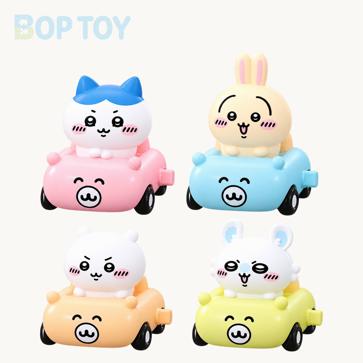 Chiikawa Happy Drive Wind-Up Car Blindbox — Whole set of 4 variant