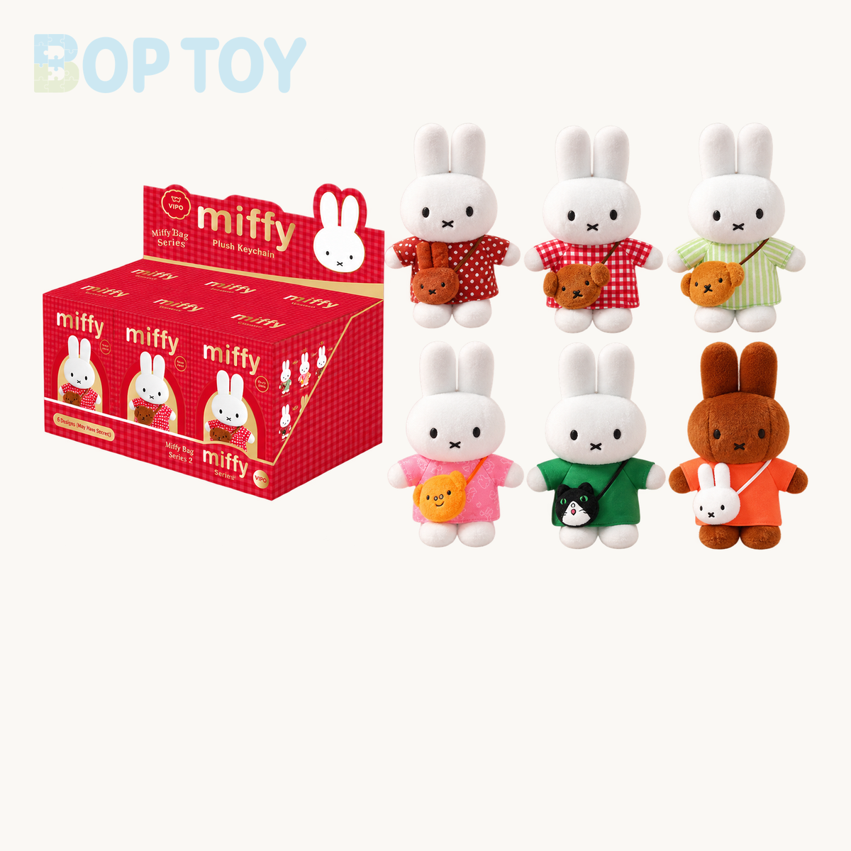 Miffy x Vipo Mini Bag Series Plush Dolls Blind Box — Whole set of 6 variant